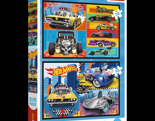 Puzzle 2x70 Hot Wheels Trefl 34442