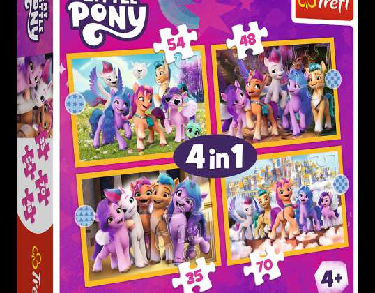 4-i-1-puslespill Møt ponniene Ponni My Little Ponni Trefl 34624
