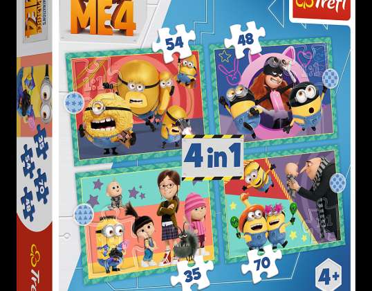 Puzzle 4in1 Verrückte Schergen von Trefl 34648
