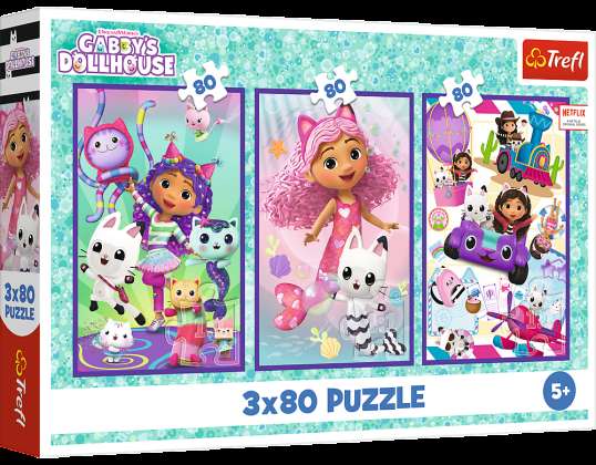Puzzle 3x80 Bunte Tage von Gabby Trefl 34882