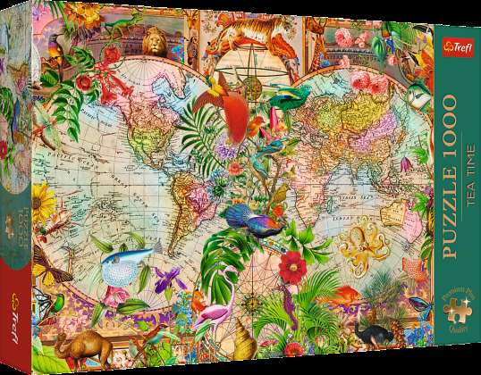 Jigsaw Puzzle 1000 Premium Plus Tea Time: Antike Weltkarte von Trefl 12077