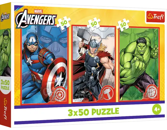 Puzzle 3x50 Votre Héros / Disney Marvel The Avengers Clubs 34891