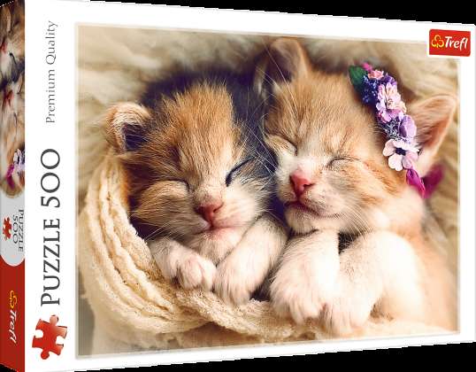 Puzzle 500 Stk. Schlafende Katzen Trefl 37271