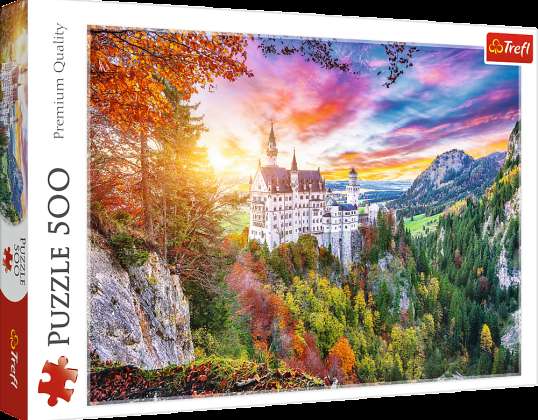 Rompecabezas 500 uds. Vista del castillo de Neuschwanstein. Alemania Trefl 37427