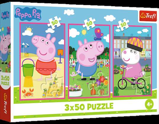 Palapeli 3x50 Ystävyyden voima Peppa PigMix 70 34877