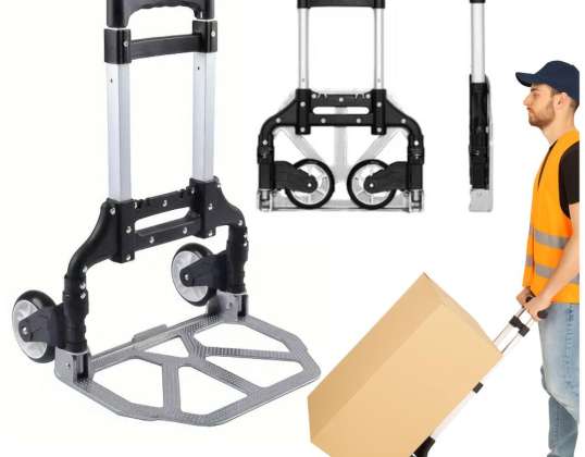 Lightweight Aluminum Foldable Warehouse Transport Trolley 70kg