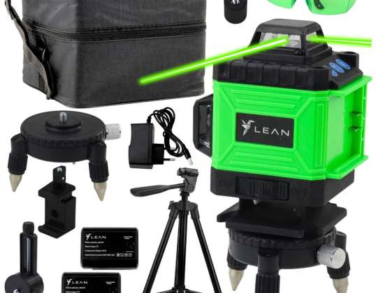 4D Planar Laser Level 16 Lines Bag 2 Batteries Green