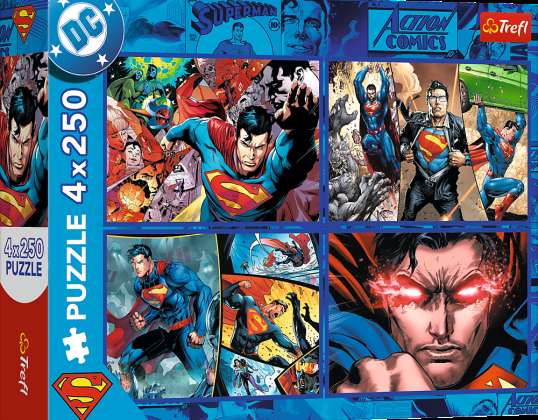 Puzzle 4x250 Courage of Superman Warner Superman Clubs 13340
