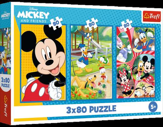 Rompecabezas 3x80 Mickey Mouse Crew Trefl 34887