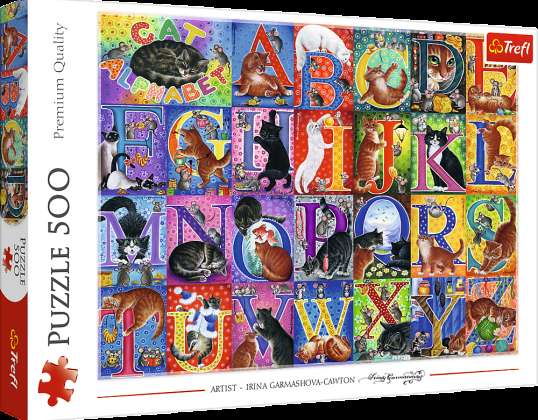 Jigsaw Puzzle 500 Cat's Alphabet of Clubs 37527