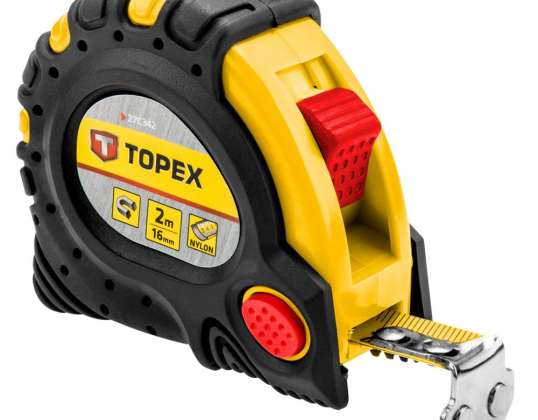Cinta métrica de acero 2 m x 16 mm con imán