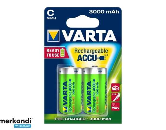 Varta Akku NiMH Baby C HR14, 1,2 V / 3000 mAh Ready2Use (2-balení) 56714 101 402