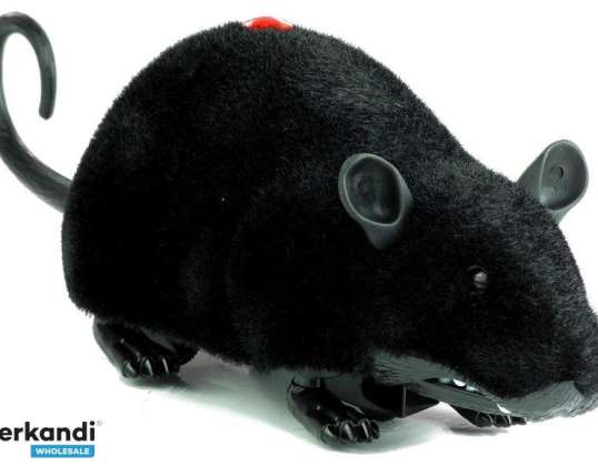 Ratón Control Remoto R/C Sobre Ruedas Grande Negro