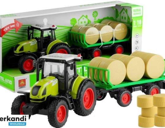 Tractor with Hay Trailer Shines Game 37.5 cm