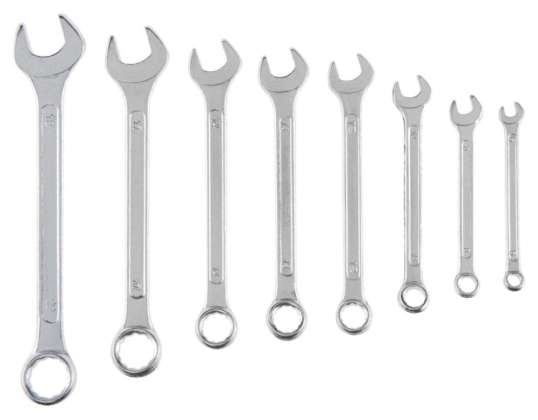 Maul- und Ringschlüssel 6 19 mm. Set 8 Teile.