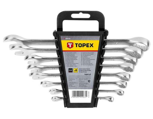 TOP 35D756 Ringsteeksleutels 6 19 mm. set van 8 stuks
