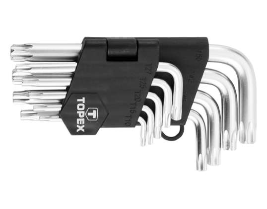 Torx-nøkler T10 T50, 9-delt sett.