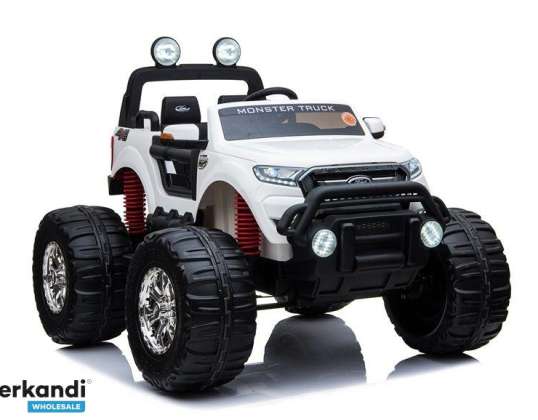 Vehículo a batería Ford Ranger Monster LCD blanco
