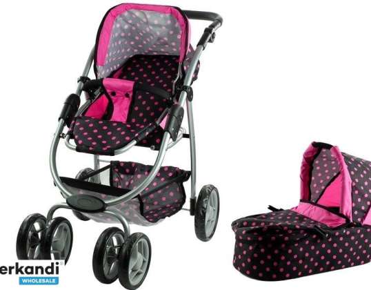 Alice doll's pram Deep. Stroller. Carrycot 2in1
