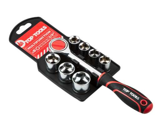 Chei cu clichet 3/8&quot;, set de 8 bucăți