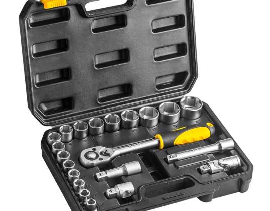 Dopsleutels set 1/2&quot;. 21 stuks.