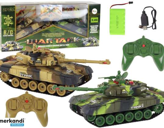 Ensemble de chars de combat télécommandés, char de guerre RC, bataille infrarouge