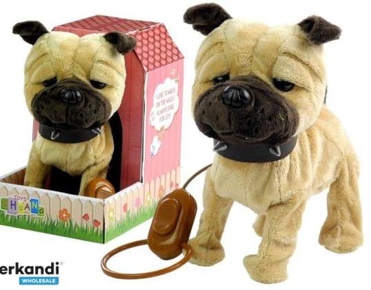 Interaktiver Hund an der Leine Zwinger beige