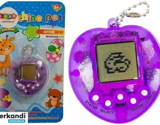 Электронная игра тамагочи фиолетовая с короткой цепью