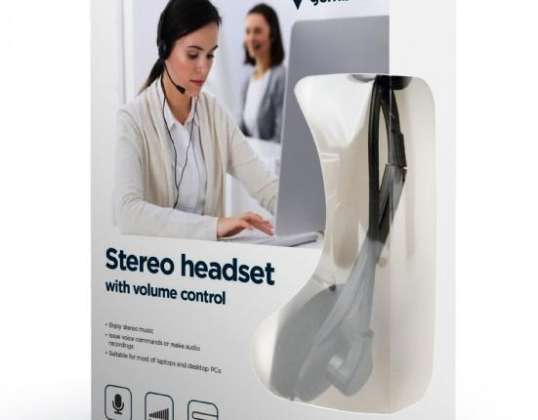 Gembird Stereo Headset mit Lautstärkeregler schwarz MHS 123