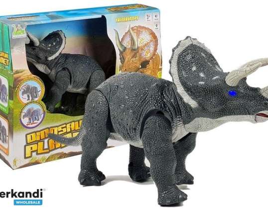 Großer Triceratops batteriebetriebener Dinosaurier Grau