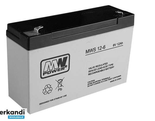 Batería de gel AGM para batería de 6V12Ah