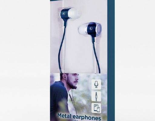 Gembird austiņas ausīs ar Mic BlackMHS-EP-001