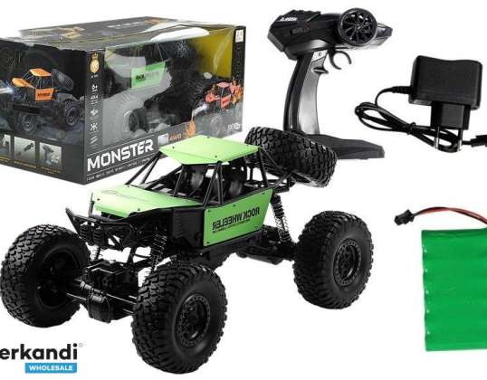 Ferngesteuertes Auto Monster Truck auf Federn Grün