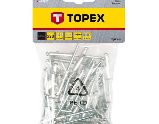 Aluminum rivets 3.2 x 10 mm. 50 pcs.