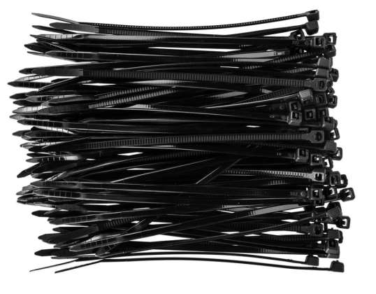 Ζώνες σύσφιξης 2.5 x 100 mm. 100 τεμ.. μαύρες