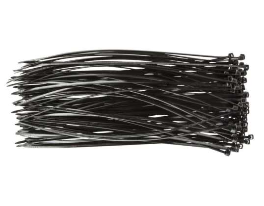 Kinnipidamisrihmad 2.5 x 200 mm. 100 tk. mustad