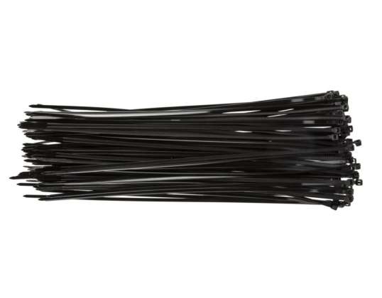 Ζώνες σύσφιξης 3.6 x 300 mm. 100 τμχ.. μαύρες