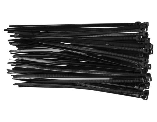 Ζώνες σύσφιξης 4.8 x 200 mm. 75 τεμ.. μαύρες