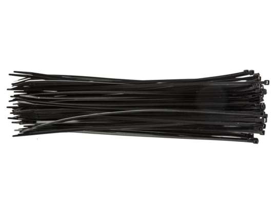 Ταινίες σύσφιξης 4.8 x 370 mm, 75 τεμ., μαύρες