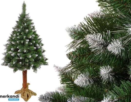 Árbol de Navidad de pino diamante artificial de 220 cm en un tronco premium