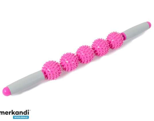 Massage stick with 5 balls (pink)