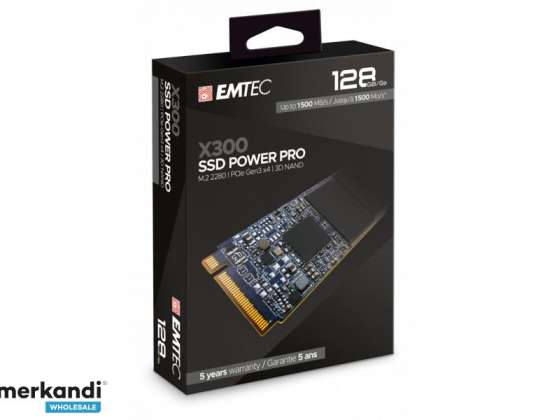 Emtec iekšējais SSD X300 128GB M.2 2280 SATA 3D NAND 1500MB/sec ECSSD128GX300