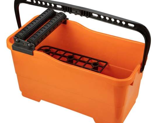 Tiling set: container with grid and rollers 25l, trowel with rubber, trowel with soft sponge