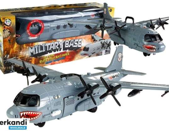 Avión militar Luces y sonidos de la base militar