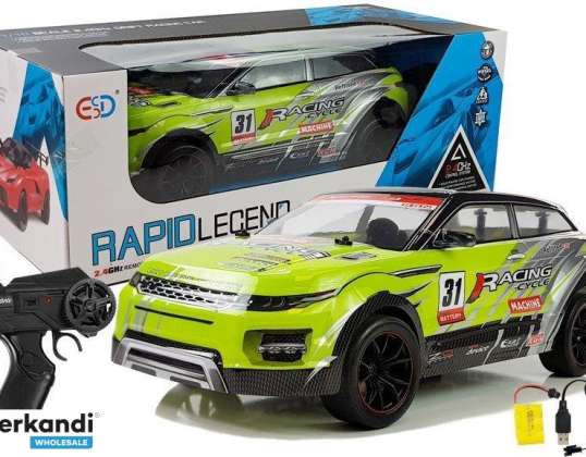 Fernbedienung Rallye Auto 1:10 Grün R/C