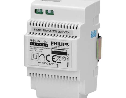 Transformateur modulable Philips WelcomeEye Power pour systèmes de visiophonie 230V AC/24V DC. installation en surface facile et rapide.