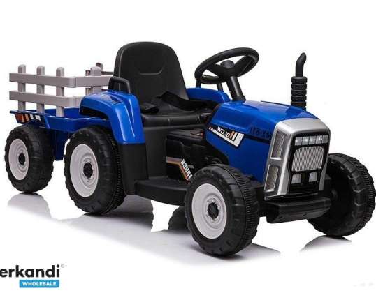 Tractor a batería con remolque XMX611 azul