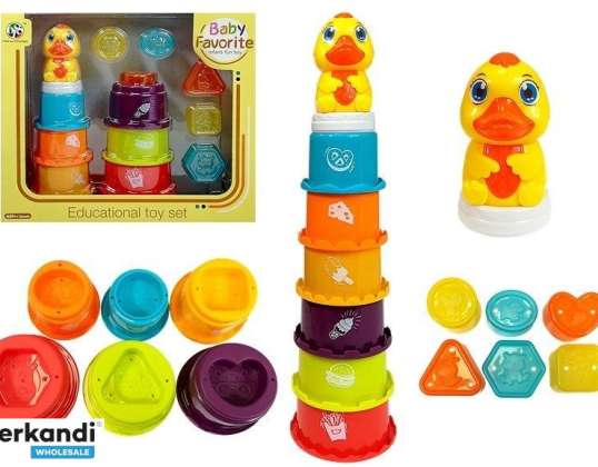 Educational pyramid for a child Build a tower. Sorter. Fun in the water