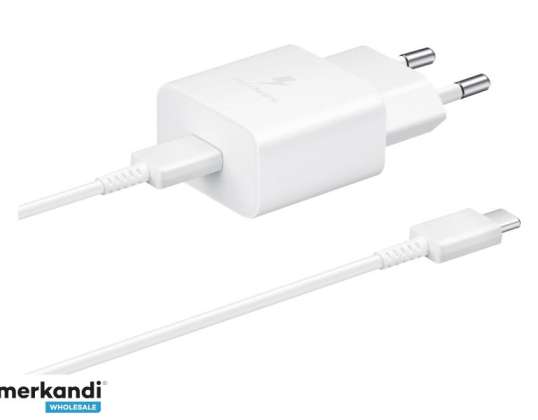 Adaptor de încărcare rapidă Samsung cu cablu de date USB Type-C 15 Watt EP-T1510XWEGEU