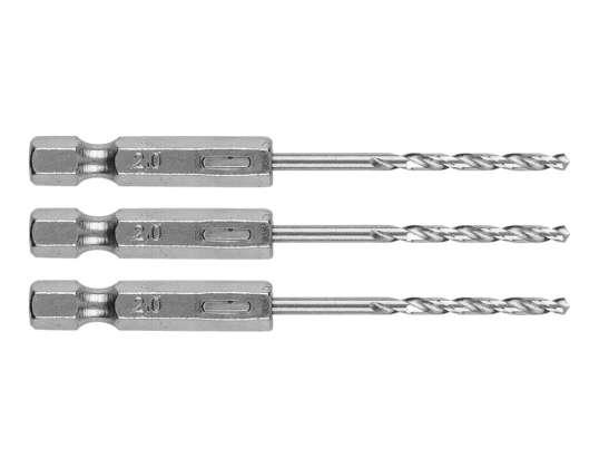 Metal Drill Hex 2.0 mm. 3 pcs.